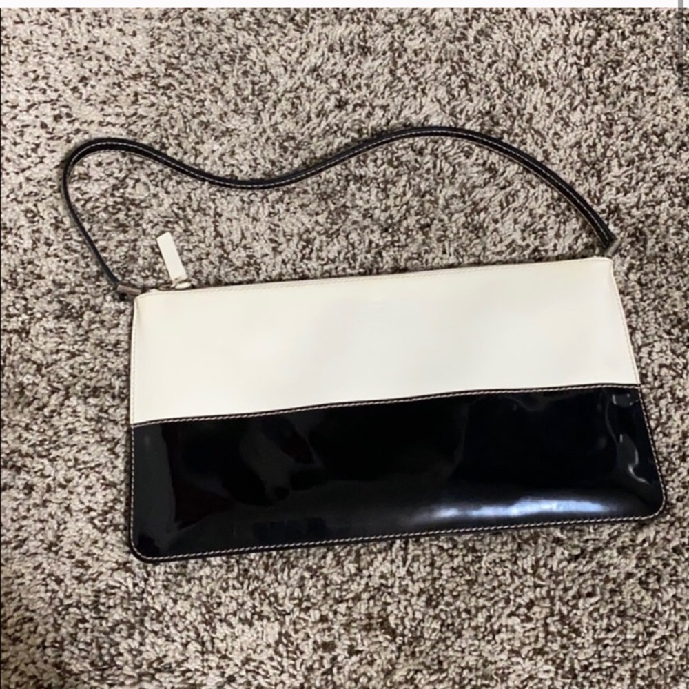 90s Kate Spade Black Cream White Purse Evening Bag